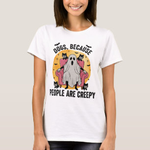 犬は人が気味悪いから Tシャツ