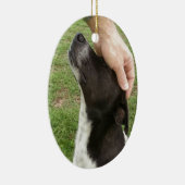 犬は人で親友です! セラミックオーナメント (右)