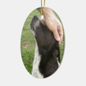 犬は人で親友です! セラミックオーナメント (左)