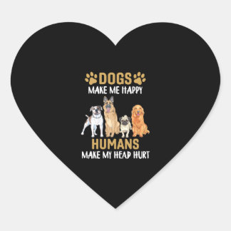 犬は人に頭を傷つけられて幸せにする ハートシール