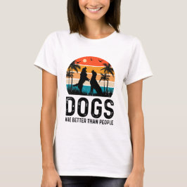 犬は人より上だ Tシャツ