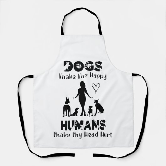 犬は人間が頭を傷つけると幸せになおもしろいる エプロン (正面)