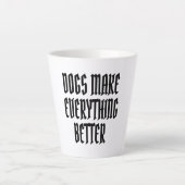 犬は何でも良くする。 カフェラテマグ (正面)
