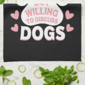 犬は内向的だけど犬の話なら喜んでするよ キッチンタオル (折り畳み)
