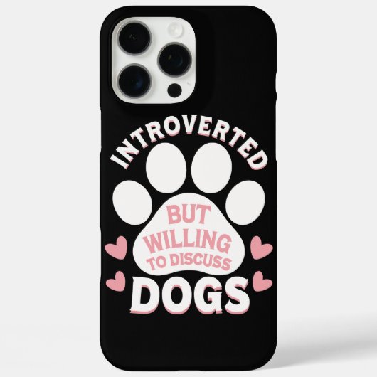 犬は内向的だけど犬の話なら喜んで Case-Mate iPhoneケース (裏面)