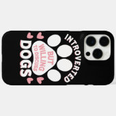 犬は内向的だけど犬の話なら喜んで Case-Mate iPhoneケース (裏面 (横))