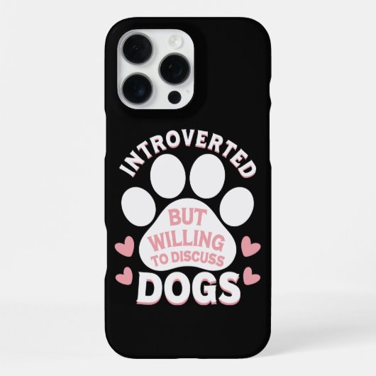 犬は内向的だけど犬の話なら喜んで iPhoneケース (裏面)
