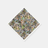 犬は写真コラージュを育てている。 スタンダードカクテルナプキン (角)