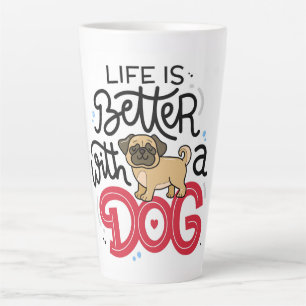 犬は命が惜しい カフェラテマグ