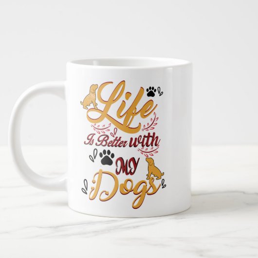 犬は命が惜しい ジャンボコーヒーマグカップ (左)