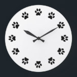 犬は壁時計を歩く ラージ壁時計<br><div class="desc">可愛くて可愛いカスタマイズは、センターやビジネス名に写真を置くことができ、犬の名前も…..</div>