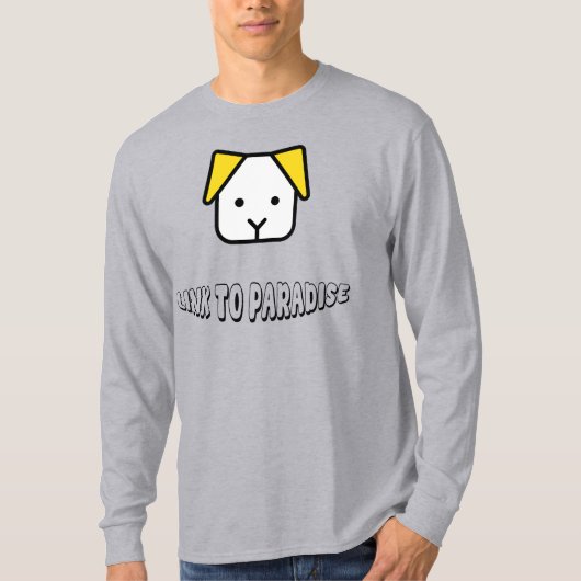 犬は天国のリンク – かわいい忠実な犬の顔 Tシャツ (正面)