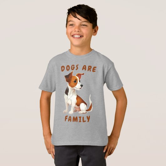 犬は家族だ Tシャツ (正面フル)