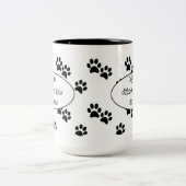 犬は小さい毛皮のコートのマグの子供です ツートーンマグカップ (中央)