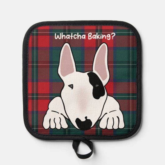 犬は彼の共有のベーキングを求めている 鍋敷き (正面)