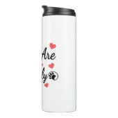 犬は愛犬家の家族タイポグラフィである タンブラー (回転右)