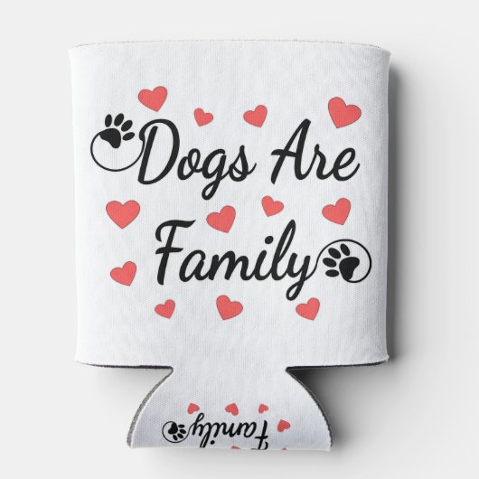 犬は愛犬家の家族タイポグラフィである 缶クーラー (裏面)