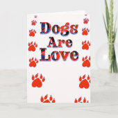 犬は愛 新しい子犬 ウェルカム 養子縁組 カード (正面)