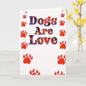 犬は愛 新しい子犬 ウェルカム 養子縁組 カード (黄色い花)