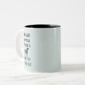 犬は最高の..犬好きにはぴったりな贈り物 ツートーンマグカップ (正面左)