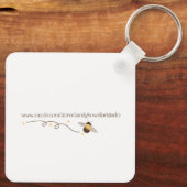 犬は毛糸包まれたの鎖に愛がある キーホルダー (裏面)