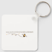 犬は毛糸包まれたの鎖に愛がある キーホルダー (裏面)