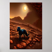 犬は火星 | AIアートポスター ポスター (正面)