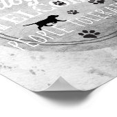 犬は灰色と白の装飾が許容される人々を歓迎する ポスター (角)