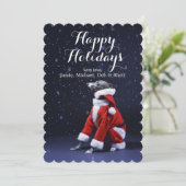 犬は父のクリスマスに置くことを坐らせます シーズンカード (スタンド正面)