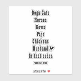 犬は牛を馬その順序で – 農家の妻 シール