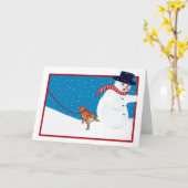 犬は犬のホリデーカードになる カード (黄色い花)