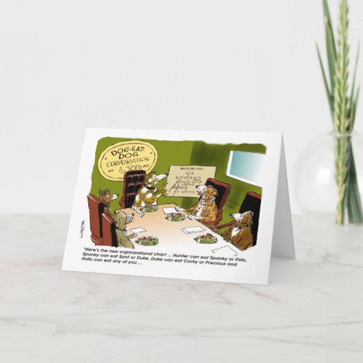 犬は犬Co.の主任の日カードを食べます サンキューカード (正面)