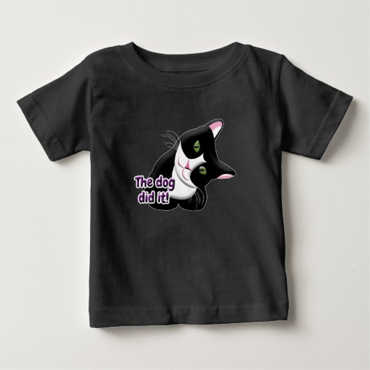犬は猫にやった ベビーTシャツ (正面)