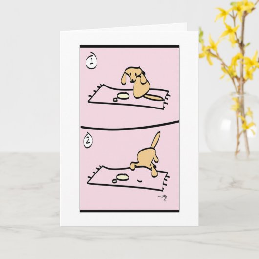 犬は申し訳ない! カード (黄色い花)