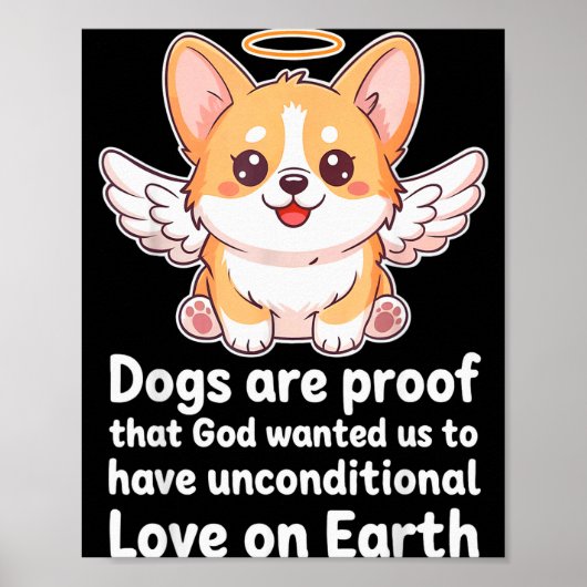 犬は神が私たちにキリスト教のペットを欲しがっている証拠 ポスター (正面)
