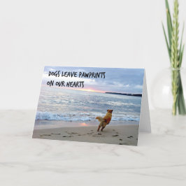 犬は私たちの心に足跡を残してくれる！ カード