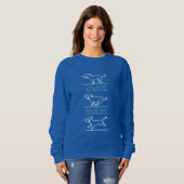 犬は私たちの生活を丸める スウェットシャツ (正面フル)