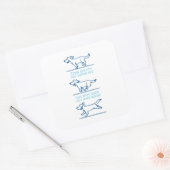 犬は私たちの生活を丸める スクエアシール (封筒)