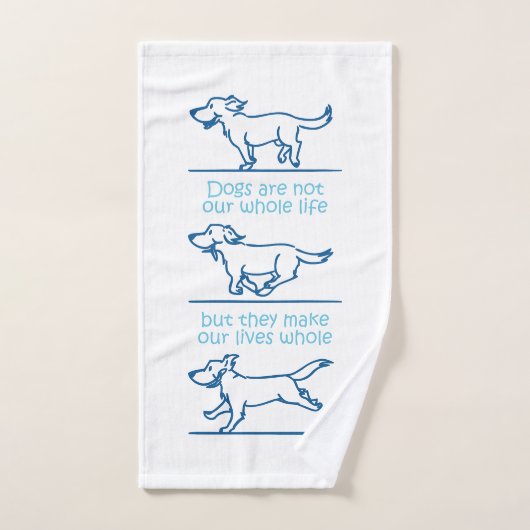 犬は私たちの生活を丸める バスタオルセット (ハンドタオル)