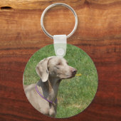 犬は私たちの生活を完全にする – Weimaraner キーホルダー (正面)