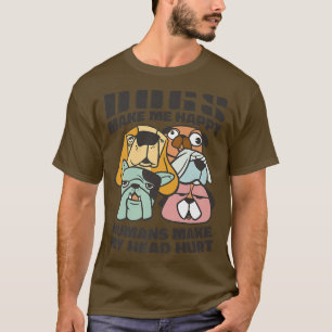 犬は私に幸せな人間ではなく犬のオーナー子犬ペット Tシャツ