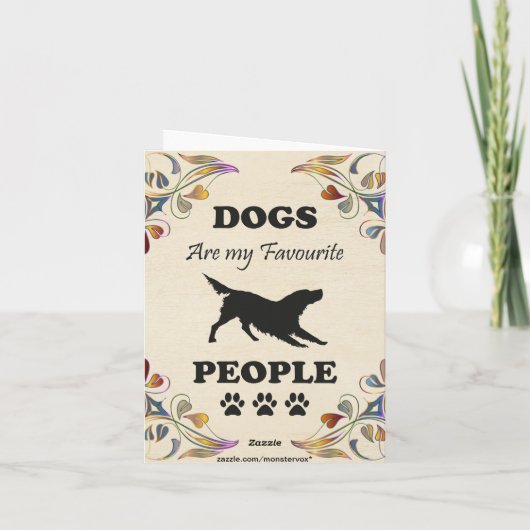 犬は私のお気に入りのグリーティングカード カード (裏面)