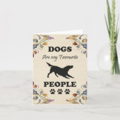 犬は私のお気に入りのグリーティングカード カード (正面)