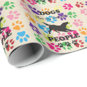 犬は私のお気に入りの人々の包み紙 ラッピングペーパー (ロールコーナー)