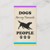 犬は私のお気に入りの人の名刺 名刺 (裏面)