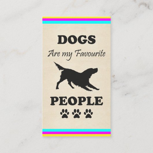 犬は私のお気に入りの人の名刺 名刺 (裏面)