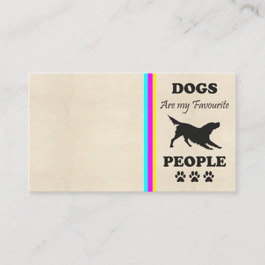 犬は私のお気に入りの人の名刺 名刺 (正面)