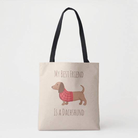 犬は私のお気に入りの人ダシュント・ウィナー犬 トートバッグ (正面)