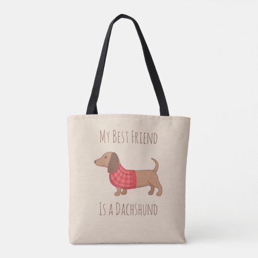 犬は私のお気に入りの人ダシュント・ウィナー犬 トートバッグ (裏面)