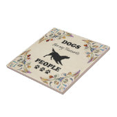 犬は私のお気に入りの人間陶芸瓦 タイル (側面)